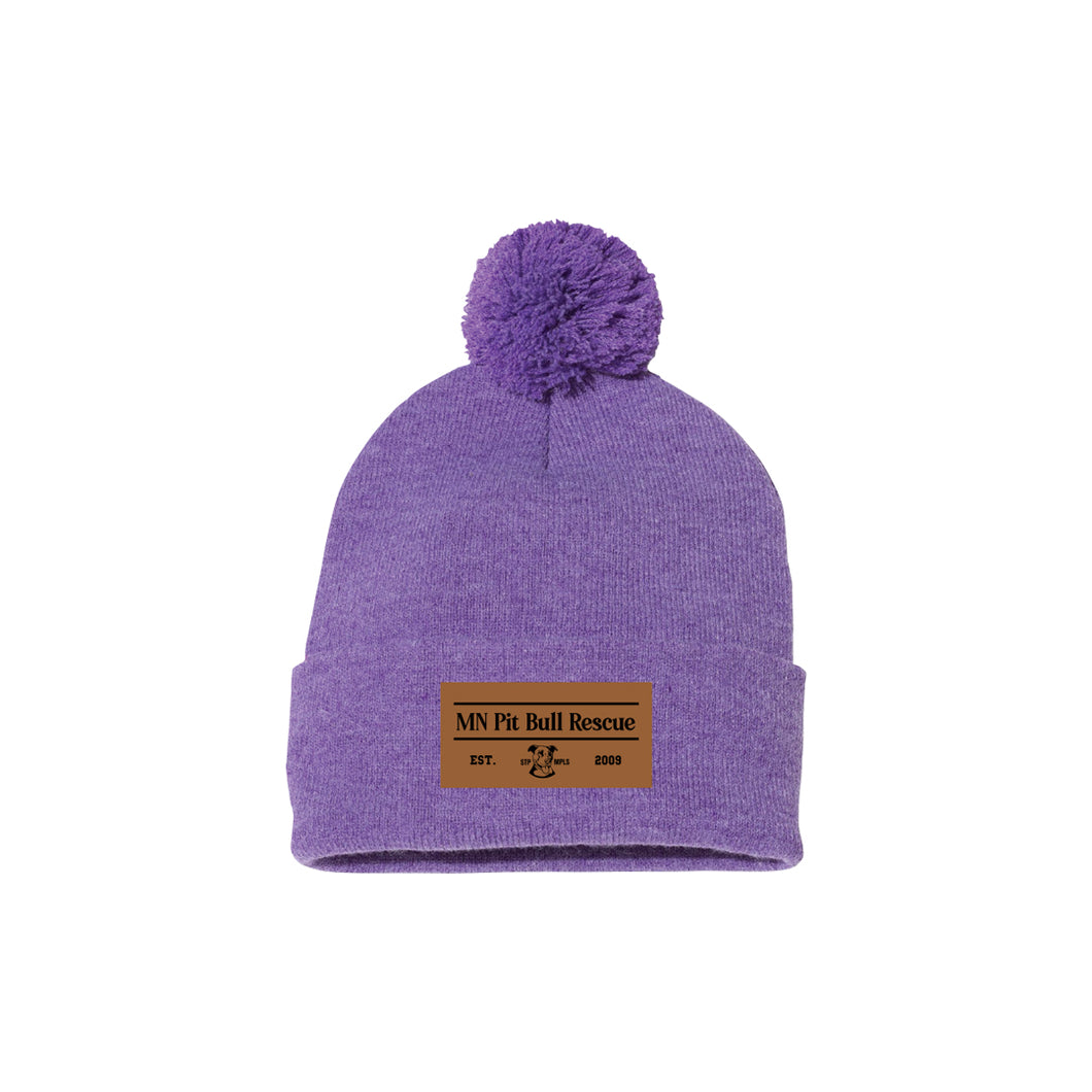Hat- Purple Pom